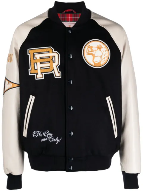 Baracuta patch-detail bomber jacket Blue BRCPS0996