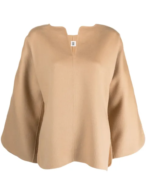 By Malene Birger wide-sleeved wool blouse Brown Q71888008