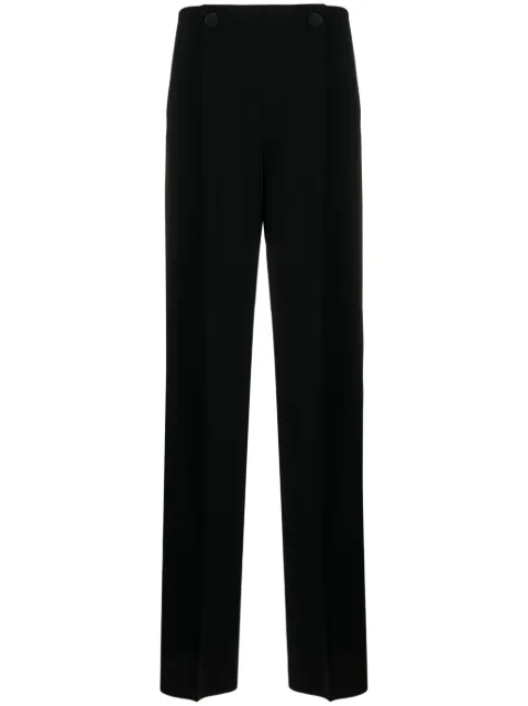 Max Mara satin-finish tailored wide-leg trousers Black 2311360337