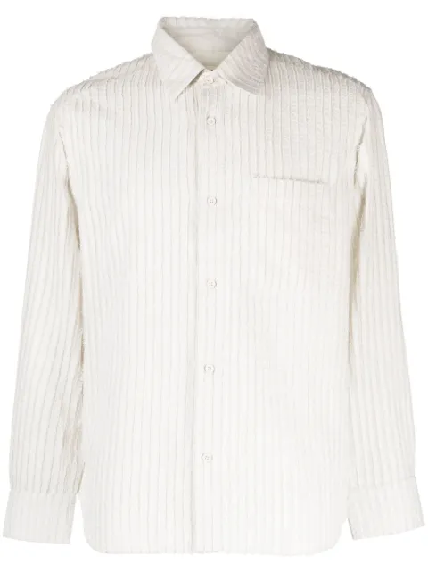 Craig Green stripe-embroidered cotton shirt White CGAW23CWOSHI43