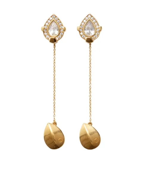 Burberry Shield pendant crystal-embellished earrings Gold 8075353