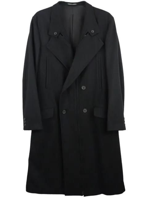 Yohji Yamamoto double-breasted wool coat Black HJJ381241