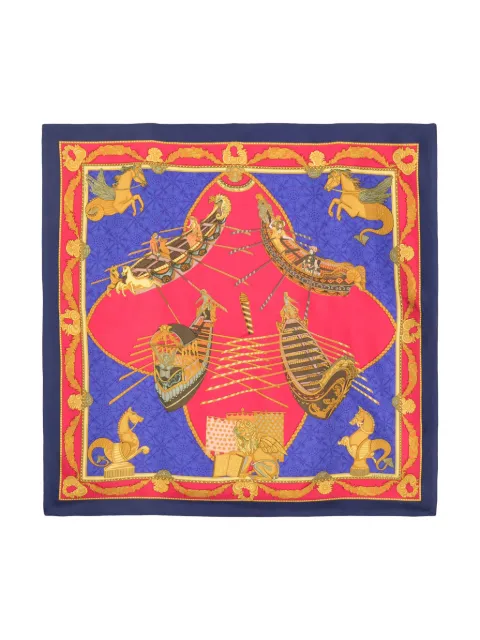 Hermès Pre-Owned 2000s Les Bissone de Venise silk scarf Pink HER450MP