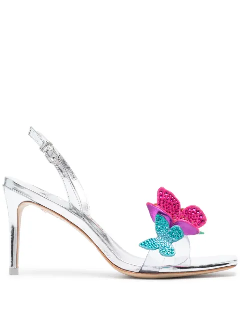 Sophia Webster Vanessa 85mm slingback sandals Silver SAW23070