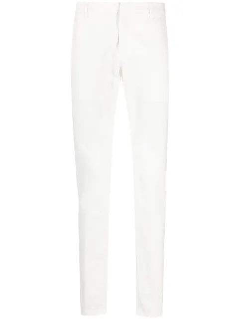 DONDUP tapered cotton blend chinos White UP235GSE043UPTD