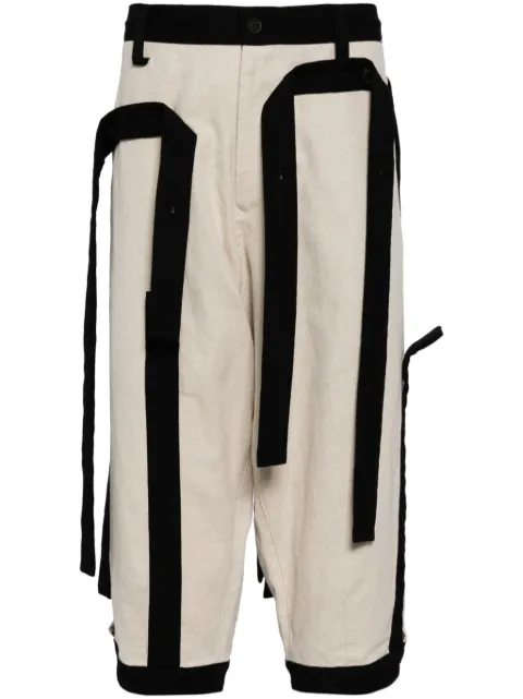 Yohji Yamamoto detachable-strap bermuda shorts Neutrals HNP75920103