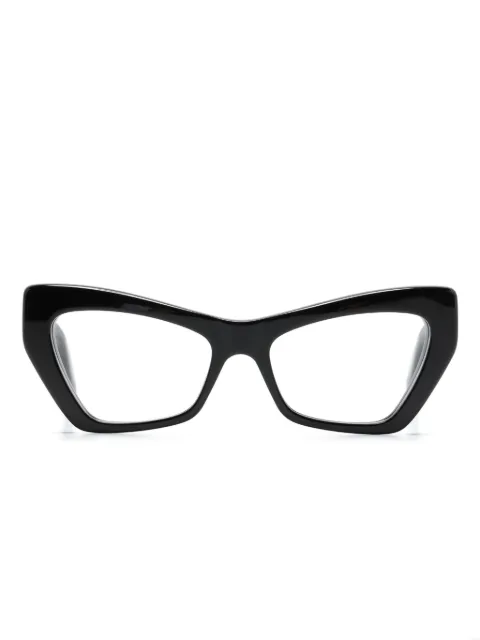 Balenciaga Eyewear logo-lettering cat-eye glasses Black BB0296O001