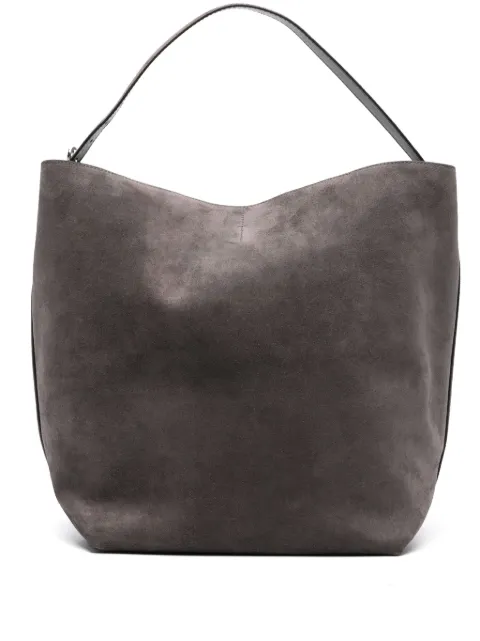 TOTEME belted suede tote bag Grey 234WLGBG038LE0004