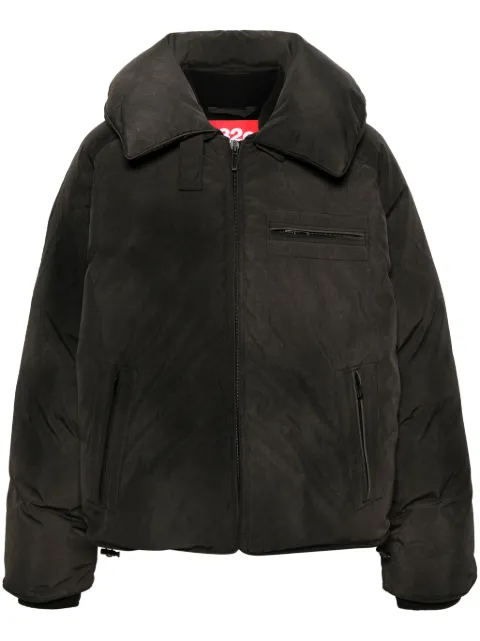 032c logo-patch feather-down jacket Brown W4080