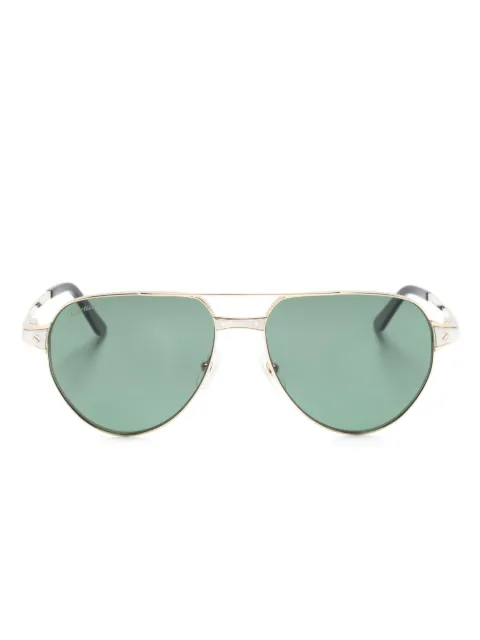 Cartier Eyewear Santos de Cartier navigator-frame sunglasses Gold CT0425S
