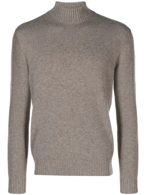 Cruciani mock-neck wool blend jumper Brown UC3258310A38LU01