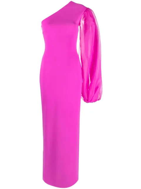 Solace London Hudson one-shoulder gown Pink OS31071A