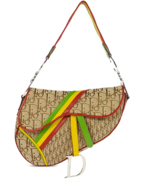 Christian Dior Pre-Owned 2004 Rasta Oblique Saddle bag Neutrals 01RU0054