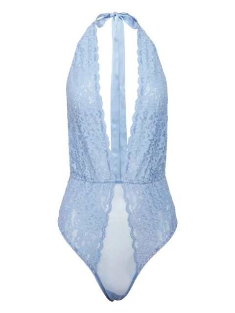 Fleur Du Mal Charlotte halterneck teddy Blue RP00290853