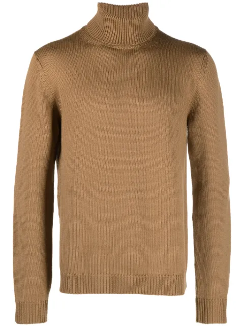Roberto Collina roll-neck wool jumper Brown RP02003