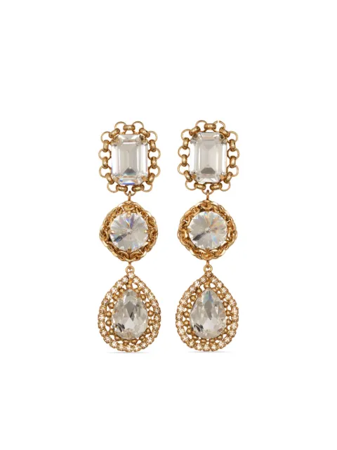 Jennifer Behr Jordana crystal-embellished drop earrings Gold 50RD73CRYSTALANTIQUEGOLD
