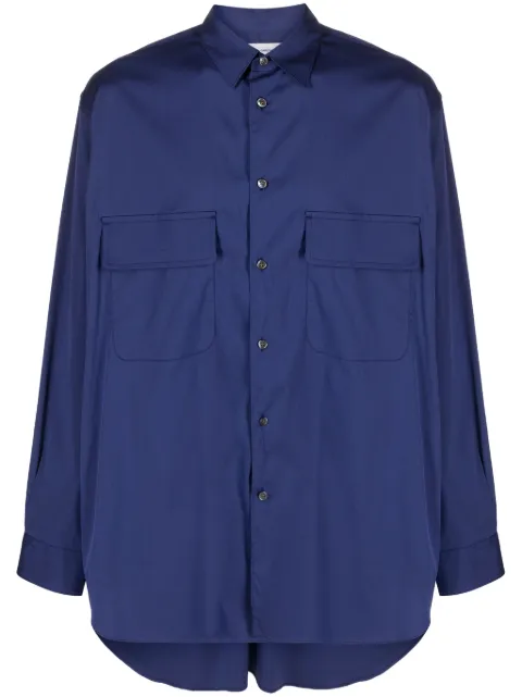 Comme Des Garçons Shirt button-up long-sleeve shirt Blue FLB059