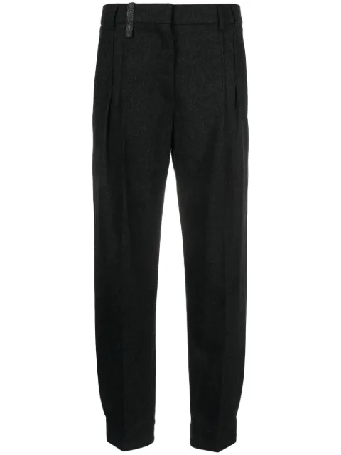 Brunello Cucinelli pleated cropped trousers Grey MB104P8451C002