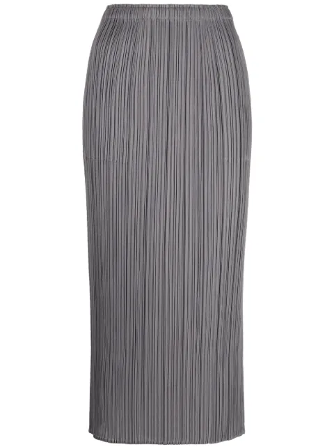 Pleats Please Issey Miyake plissé high-waist midi skirt Grey PP38JG112