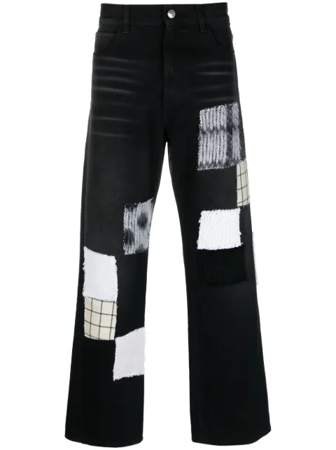 Marni patch-detail straight-leg jeans Black PUJU0021L2USCV87