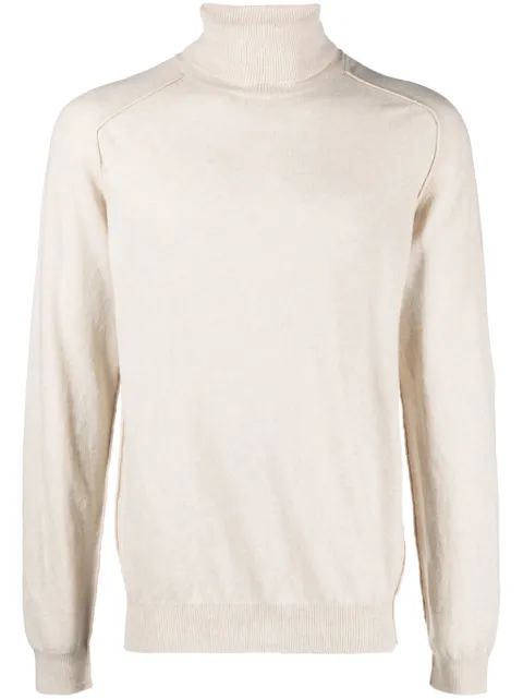 Roberto Collina fine-knit roll-neck jumper Neutrals RP38003