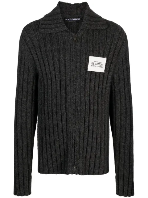 Dolce & Gabbana Re-Edition virgin wool cardigan Grey GXR40TJCVI9
