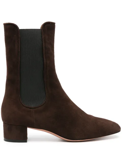 Aquazzura Lyon 35mm suede boots Brown LYOMIDB0SUEESP