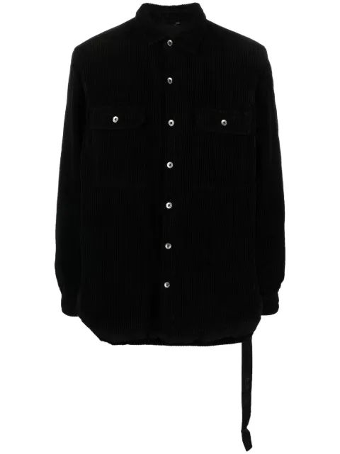 Rick Owens DRKSHDW corduroy cotton shirt jacket Black DU02C5755HC