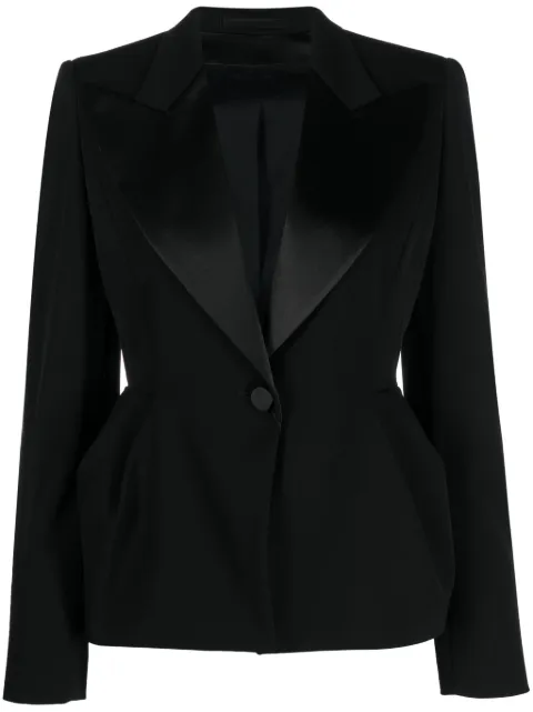 Max Mara Proteo peplum blazer Black 1046043760