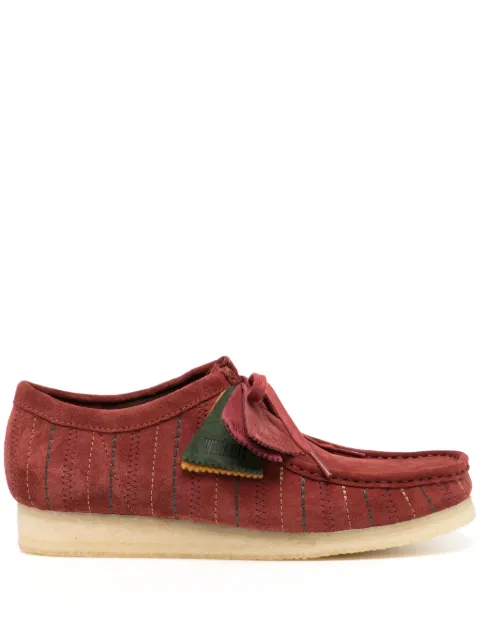 Clarks Originals Wallabee suede lace-up shoes Red 26174512