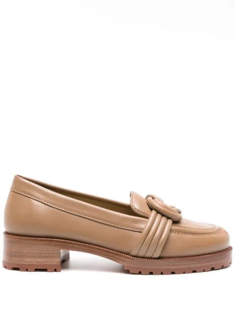 Alexandre Birman knot-detailing leather loafers Brown B3503300420002U