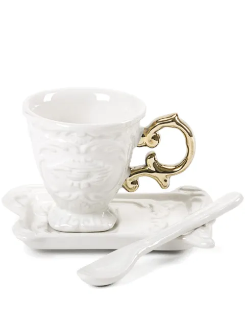 Seletti Wares embossed-baroque coffee cups (set of two) White 09869X2