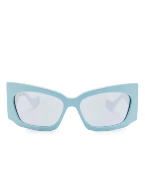 Gucci Eyewear geometric-frame tinted sunglasses Blue GG1412S005