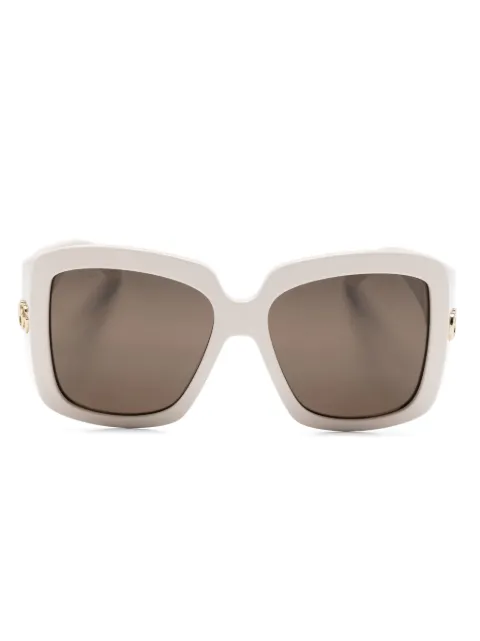 Gucci Eyewear logo-plaque oversized-frame sunglasses Neutrals GG1402S
