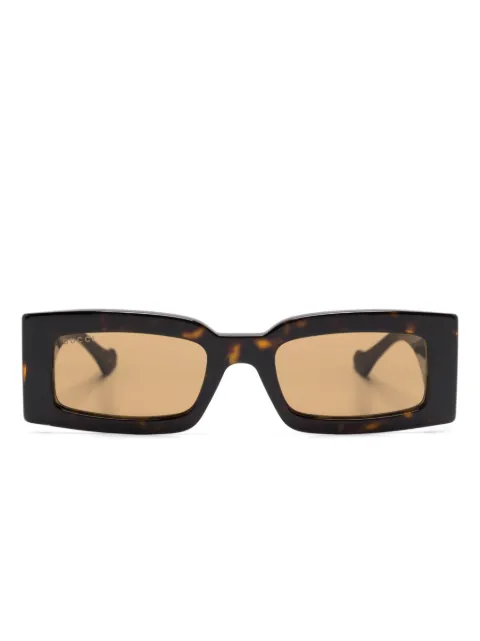 Gucci Eyewear logo-plaque rectangle-frame sunglasses Black GG1425S