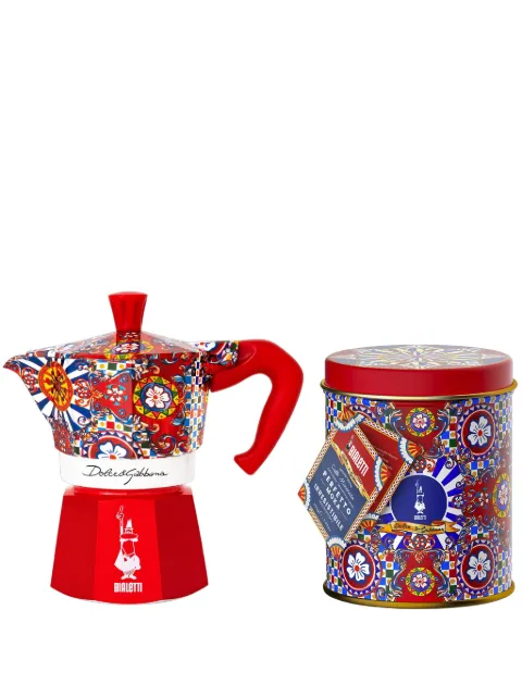 Dolce & Gabbana x Bialetti Moka Express art-déco coffee maker set (93g) Red 0005331