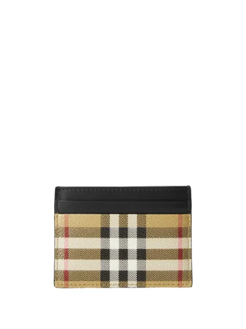 Burberry Check leather cardholder Neutrals 8069822