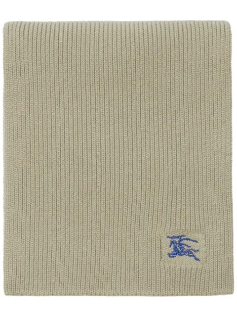 Burberry EKD-embroidered cashmere scarf Green 8085772