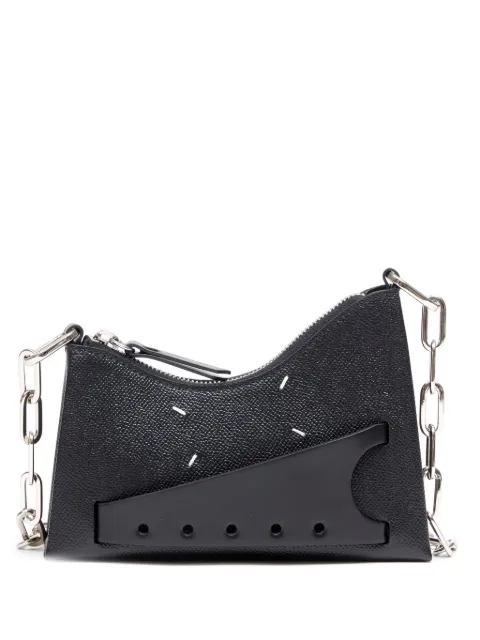 Maison Margiela micro Snatched leather shoulder bag Black SB1WG0055P4745