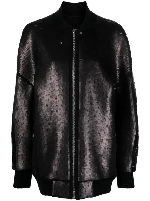 Rick Owens Peter sequin-embellished bomber jacket Black RO02C1797WFNEM1