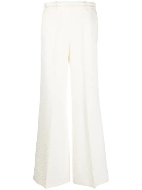 Forte Forte fine-ribbed wide-leg trousers Neutrals 11028MYPANTS