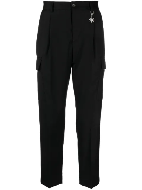 Manuel Ritz logo-charm tapered cargo trousers Black 3532P1698230501