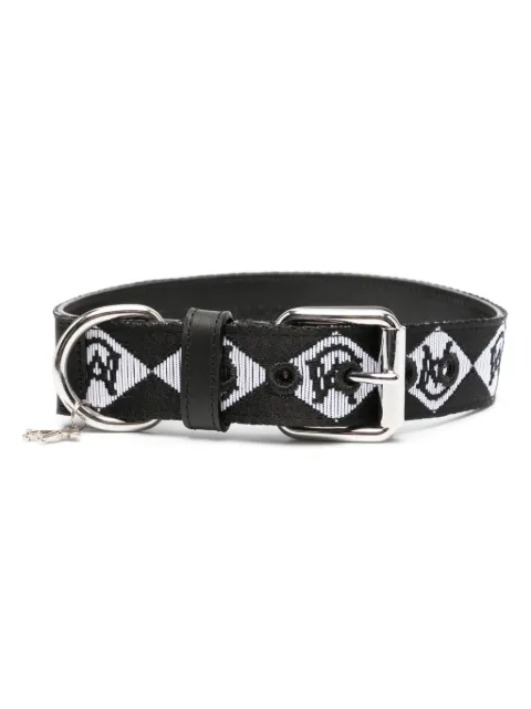 Moncler monogram-pattern logo-plaque dog collar Black I209O3G000080U254