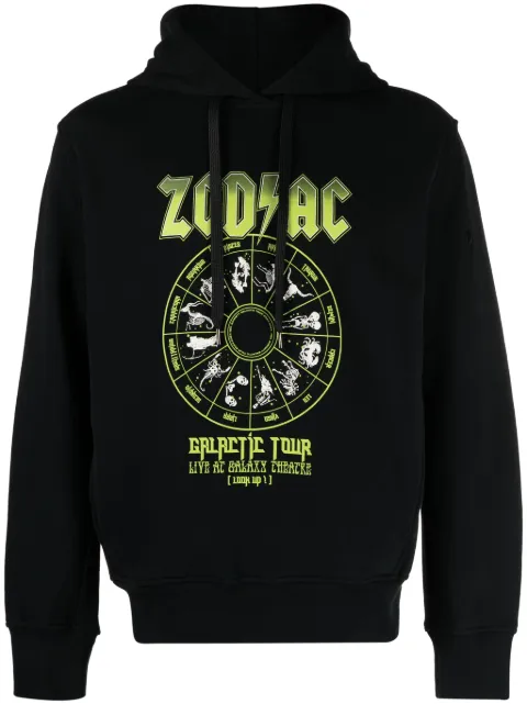 Neil Barrett zodiac-print cotton hoodie Black NBV7JS225AV520S