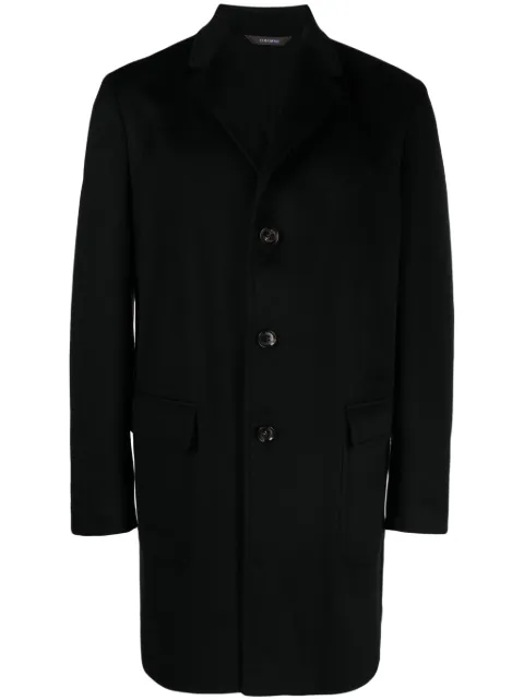Colombo notched-collar single-breasted coat Black CP00435
