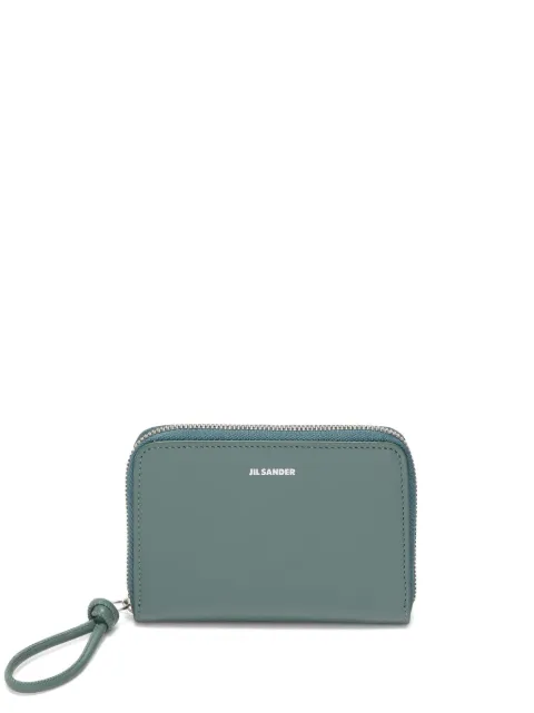 Jil Sander Giro logo-stamp leather wallet Green J07UI0006P5354