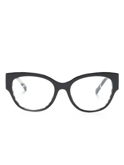 Dolce & Gabbana Eyewear zebra-print butterfly-frame glasses Black DG3377