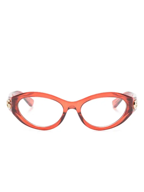 Gucci Eyewear GG1405O cat-eye frame transparent glasses Red GG1405O003