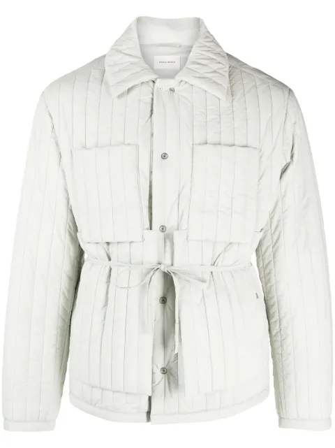 Craig Green belted quilted shirt jacket Grey CGAW23CWOJKT01