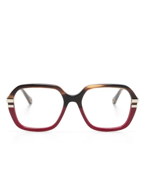 Chloé Eyewear ombré-effect oversize-frame glasses Brown CH0205O